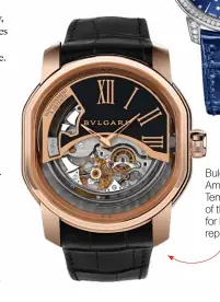  ??  ?? Bulgari’s Ammiraglio del Tempo is one of the entries for best minute repeater watch