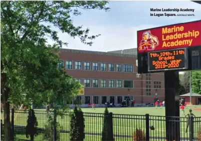  ?? GOOGLE MAPS. ?? Marine Leadership Academy in Logan Square.