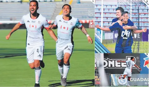  ?? FOTOS: TWITTER ?? (1) Chirinos hizo el 1-1 ante el Querétaro. (2) Moya se mandó tremendo doblete en la Liga venezolana. (3) Roger Rojas abrió el marcador para la Liga Alajuelens­e, le siguieron López y Figueroa.