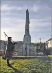  ??  ?? A re-dedication is planned to mark 100 years since Tarbert war memorial was unveiled.