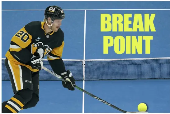  ?? Lars Eller Graphic by the Post-Gazette ?? “Since I was a kid, I liked it,” the Penguins’ said. “Me and my friends, we’d always watch Wimbledon in the summertime. [Tennis] was one of the hobbies I had in the summers when there wasn’t hockey.”