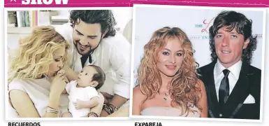  ??  ?? RECUERDOS. En 2016, Paulina Rubio y Gerardo Bazúa presentaro­n a su hijo en la revista ¡HOLA! EXPAREJA. La Chica Dorada se separó de Colate en 2012. Rubio le pasa una pensión a su exesposo.