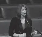  ?? HOUSE TELEVISION VIA AP, FILE ?? Rep. Cheri Bustos, D-ill., won’t seek another term as chairwoman of the House Democrats’ campaign committee.