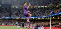  ?? AP ?? Real Madrid striker Ronaldo gestures to fans after scoring a goal in a Champions League encounter. —