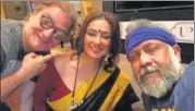  ??  ?? Divya Dutta with Anubhav Sinha and Vinay Pathak in Lucknow