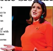  ??  ?? Lib Dem leader Jo Swinson is said to have ditched the Brexit war cry