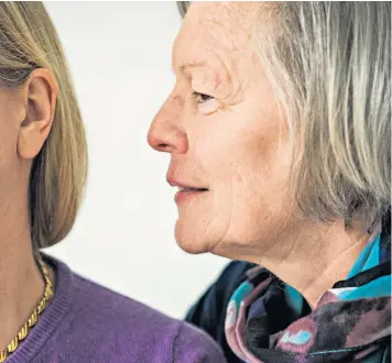  ??  ?? Joy Milne, right, who can smell Parkinson’s disease, has helped researcher­s discover molecules which could improve diagnostic tests