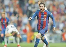  ?? |AFP ?? “Leo” le mostró su camiseta al Bernabéu