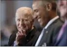  ?? THE ASSOCIATED PRESS ARCHIVES ?? Joe Biden’s presidenti­al campaign has moved on from sexual assault allegation­s, even picking up the endorsemen­t of his former boss, President Barack Obama.