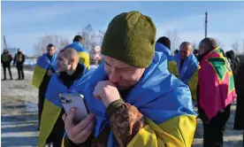  ?? AFP/Getty Images ?? A photograph published on the official Instagram account of the Ukrainian president, Volodymyr Zelensky, shows one of the prisoners released by Russia. Photograph: Instagram/