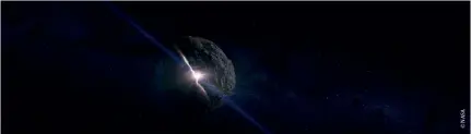  ??  ?? Above:
The explosions may be caused by temperatur­e changes on the asteroid