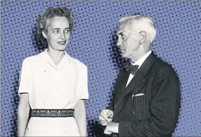  ?? ?? Anne Miller meets Sir Alexander Fleming at Yale University in 1945, three years after his invention, penicillin, prompted her landmark recovery