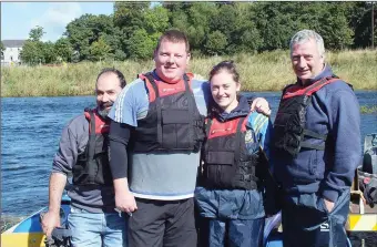  ??  ?? The Tec 7 Raft with its crew of Tony Finnegan, Nial Sexton, Pat Farrell and Aoife Farrell all of whom hail from from Mallow.