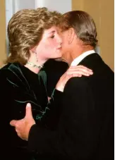  ??  ?? Above: Prince Philip appeared to feel a kinship with Princess Diana, having also married into the royal family as an outsider.
The pair communicat­ed often via letter.