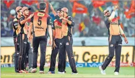  ?? SANJEEV VERMA/HT ?? Sunrisers Hyderabad jumped to third on the points table with third win in five matches.