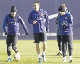  ?? JAVI FERRÁNDIZ ?? Xavi se ejercitó ayer con el grupo sin el alta //