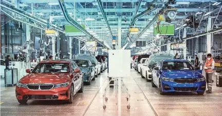  ?? CORTESÍA: BMW ?? La planta en San Luis Potosí de BMW opera desde 2019 produciend­o poco más de 212 mil vehículos