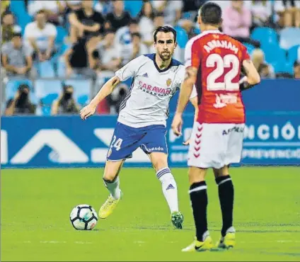  ?? FOTO: EL PERIÓDICO DE ARAGÓN ?? Mikel González se ha quedado sin ascenso en su primera temporada en el Zaragoza