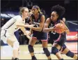  ?? Gary Landers / Associated Press ?? UConn guard Christyn Williams drives to the basket against Xavier on Saturday.