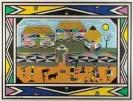  ?? Photograph: Esther Mahlangu ?? Homestead by Esther Mahlangu.