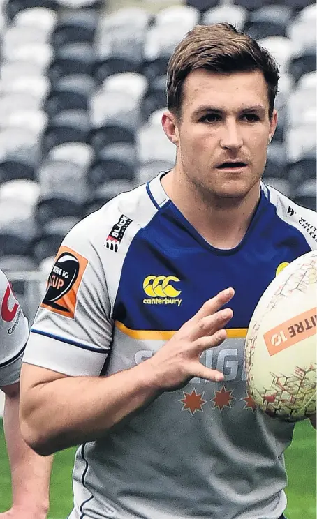  ?? PHOTO GREGOR RICHARDSON ?? Big challenge . . . Otago fullback Michael Collins prepares for this weekend’s Ranfurly Shield match against Waikato in Hamilton tomorrow.