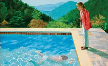  ?? Foto: Christie’s ?? Jetzt ist David Hockney der teuerste lebende Künstler: 80 Millionen Euro für „Portrait of an Artist“.