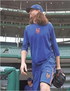  ?? JERRY LAI, USA TODAY SPORTS ?? Jacob deGrom could stake the Mets to a 3-0 National League Championsh­ip Series lead against the Cubs on Tuesday.