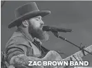  ?? Elizabeth Conley / Houston Chronicle ?? ZAC BROWN BAND