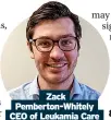  ?? ?? Zack Pemberton-Whitely CEO of Leukamia Care