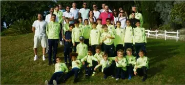  ?? DR ?? Les jeunes footeux du FC Mougins ont testé le footgolf à Opio. Un vrai succès !