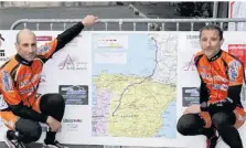  ??  ?? Sur la carte, le circuit réalisé par les cyclistes d’Aizenay pour rejoindre Malpartida de Caceres.