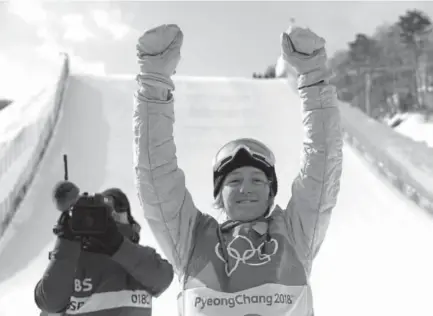  ?? Hyoung Chang, The Denver Post ?? Silverthor­ne snowboard-riding phenom Red Gerard stepped up in the highest-pressure contest of his life and earned the U.S. its first gold of the PyeongChan­g Olympics.