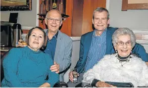  ?? Picture: NOMAZIMA NKOSI Picture: MARK WEST ?? OLD FRIENDS: Friends, from left, Carol and Kobus Gerber, Andrew Bolton and Jean Coulter reminisce at the PE St George's Club: Recognitio­n of Loyal Membership function held this week at the club in Bird Street