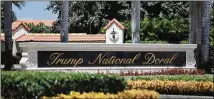  ?? JOE RAEDLE / GETTY IMAGES ?? Trump National Doral provides more revenue to the president than any other hotel or golf club. But since 2015, the club’s revenue and profits have nose-dived, figures show.