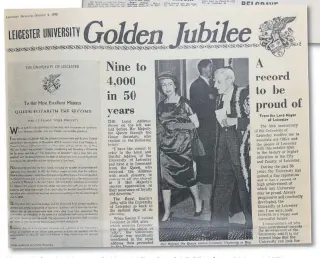  ?? ?? Above: Leicester Mercury Golden Jubilee Special Edition from Otober 4, 1971