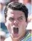  ??  ?? Milos Raonic of Thornhill lost in the semifinals Saturday to Juan Martin del Potro.