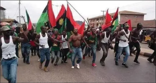  ??  ?? Some IPOB members