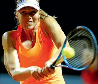  ?? PHOTO: REUTERS ?? Maria Sharapova won her comeback match from a drug suspension against Roberta Vinci of Italy in Stuttgart, Germany.