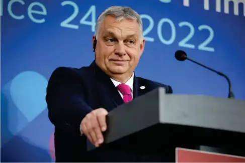  ?? (EPA) ?? Orban, a so - ca ll ed Putin a ll y, says the bid wi ll be approved next year