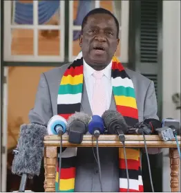  ??  ?? President Emmerson Mnangagwa