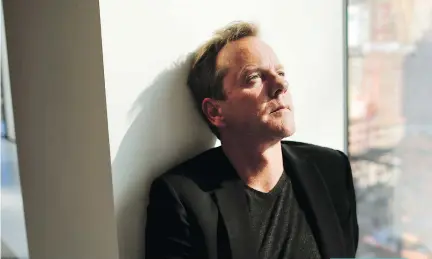  ?? JULIE JACOBSON/THE ASSOCIATED PRESS ?? “Unlike playing a character, which would separate you from an audience, these songs were mine and they were personal,” Kiefer Sutherland says of his foray into a music career.