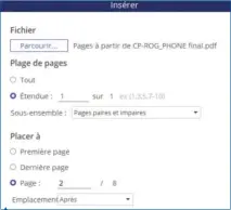  ??  ??     Gérez avec précision l’insertion d’une ou de plusieurs pages.
