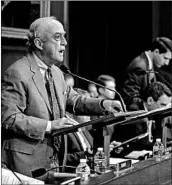  ?? ANDREW HARNIK/AP ?? Rep. Rodney Frelinghuy­sen, R-N.J., speaks during a hearing on military and veterans affairs spending.