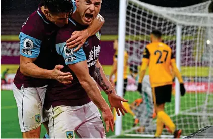  ?? GETTY IMAGES ?? Barnes stormer: the Burnley forward celebrates after scoring the first goal of the night