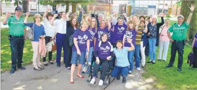  ??  ?? Staff at Notcutts Garden Centre have raised £2,400 for the Stroke Associatio­n in support of Hannah Green, a long-term employee who suffered a near fatal stroke