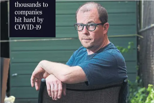  ?? JOHN RENNISON THE HAMILTON SPECTATOR ?? Chris Stanton is co-director of “Oil,” a Toronto play that opened its run in early March, only to be shut down by the pandemic. The production sold tickets through Seattle-based Brown Paper Tickets, but still hasn’t been paid the more than $8,000 collected for the shows it did stage.