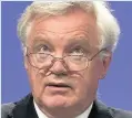  ??  ?? &gt; Brexit Secretary David Davis