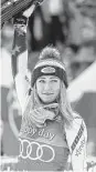  ?? Stanko Gruden / Agence Zoom ?? Mikaela Shiffrin of the United States added another slalom victory to her 2019 World Cup résumé on Saturday.
