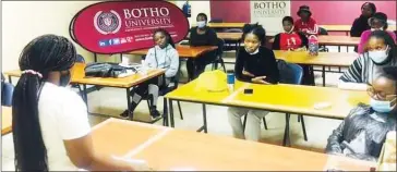  ?? (Courtesy pics) ?? Botho University will be tomorrow conducting their Open Day, this will give an opportunit­y to all those who want to enroll a better understand­ing of what the university offers.