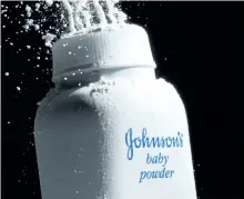  ?? THE ASSOCIATED PRESS FILES ?? A jury has ordered Johnson & Johnson to pay $417 million to a woman who claimed in a lawsuit that the talc in the company’s iconic baby powder causes ovarian cancer when applied regularly for feminine hygiene.